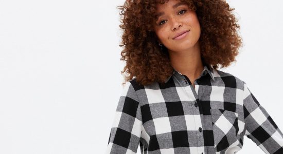 black-gingham-belted-mini-shirt-dress